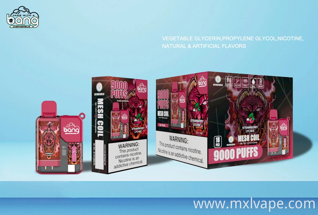 Wholesale I Get Factory Price Disposable Pen Hookah Bang Box 9000 Puffs
